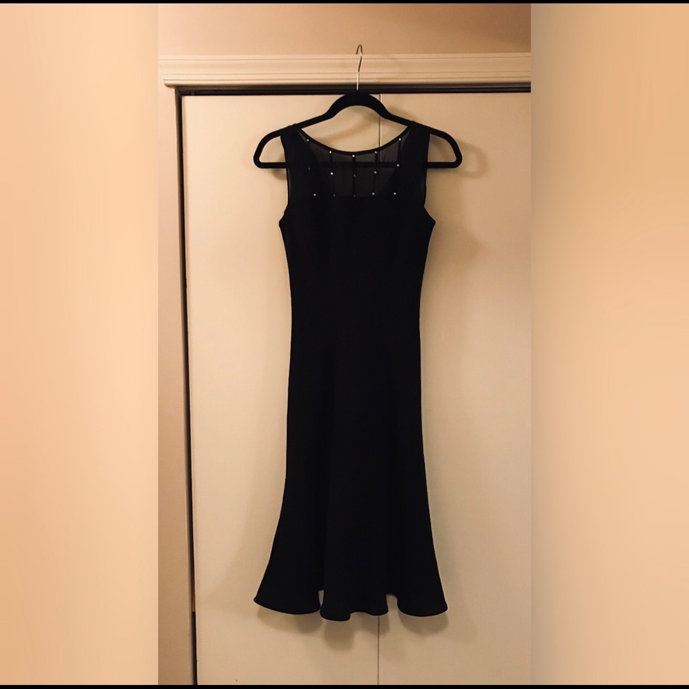 Chiffon Jeweled Black Prom Dress